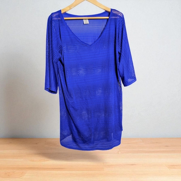 O'Neill XL Royal Blue Knit Swimsuit Cover - Picture 1 of 6